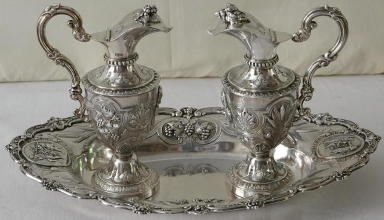 Antique solid silver Antique French Cruets